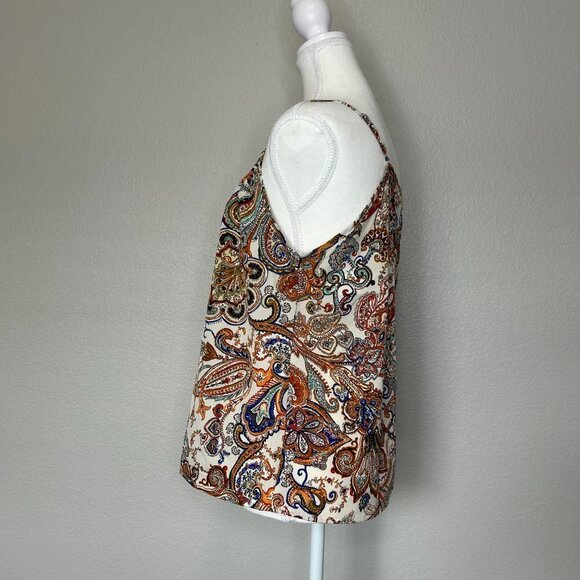 NWT Boho Floral Print Cami Top with Spaghetti Straps (L) SKU 80 - Picture 4 of 5